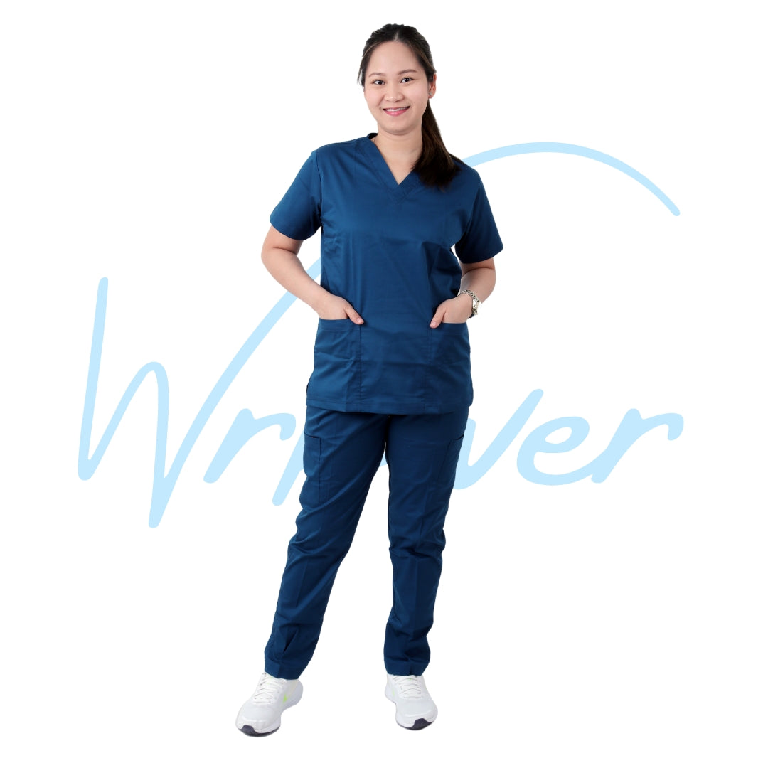 Scrub Suits Uniform Stretch (Peacock Blue)