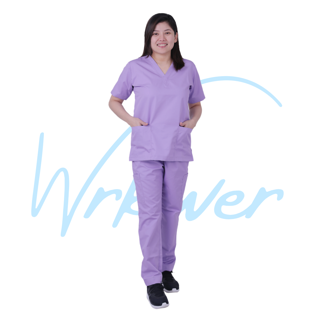 Scrub Suits for Women Poly Cotton (Lavender)