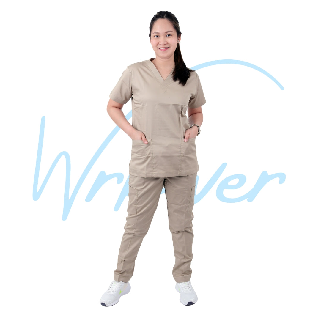 Scrub Suits Uniform Stretch (Beige)