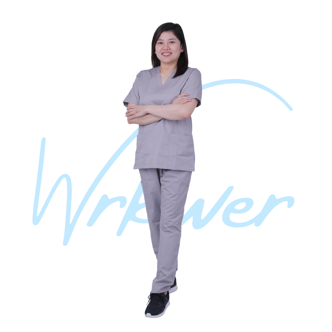 Scrub Suits for Women Poly Cotton (Light Grey)