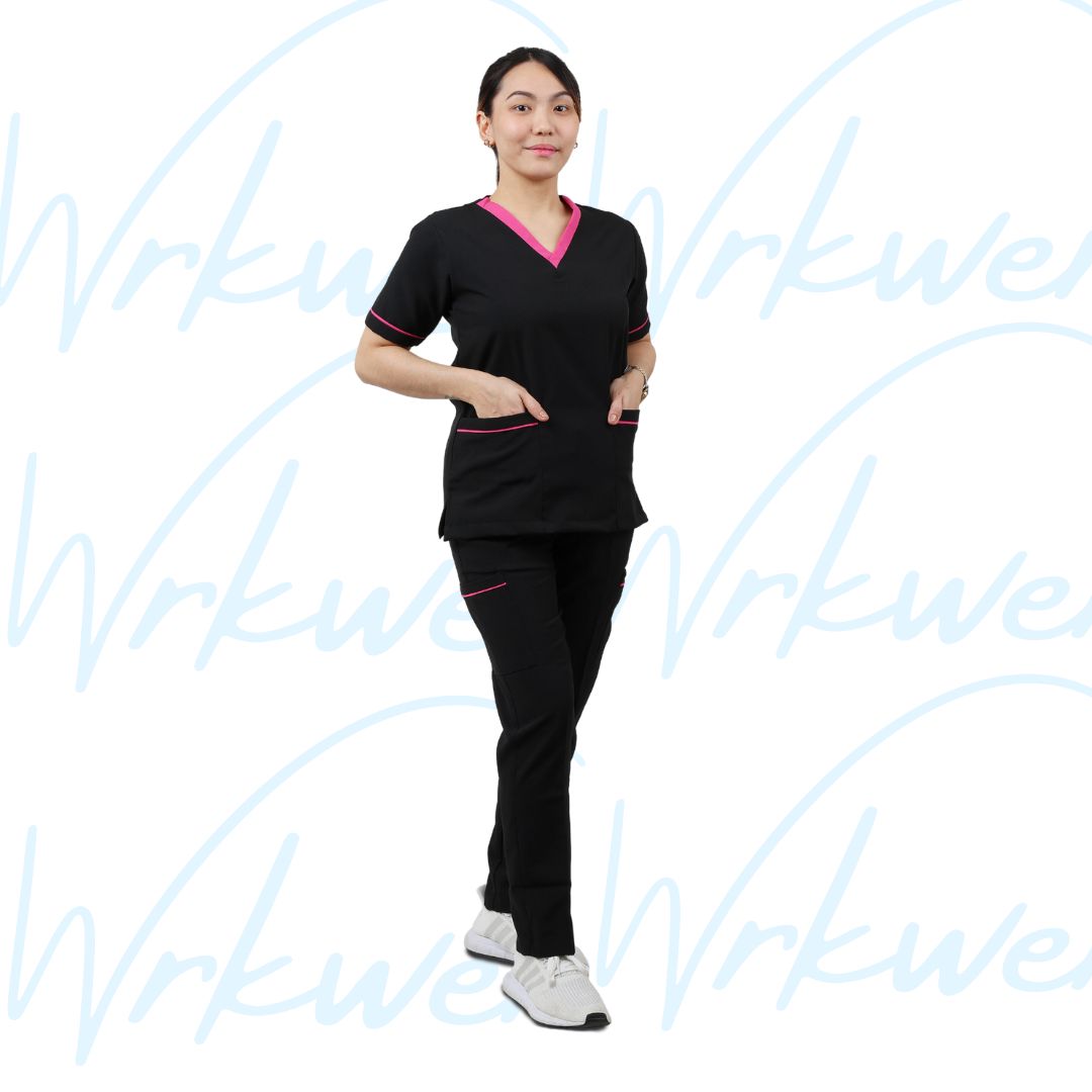 Scrub suits uniform DESIGN V (Black)