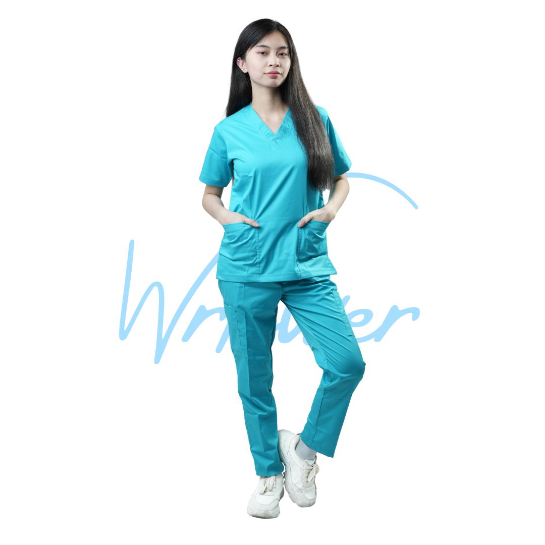 Scrub Suits Uniform Stretch (Blue Green)