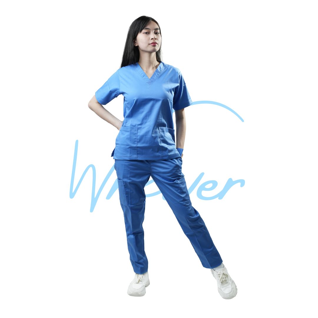 Scrub Suits Uniform Stretch (Sky Blue)