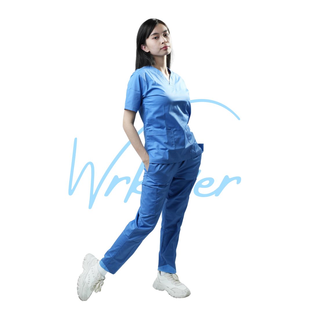 Scrub Suits Uniform Stretch (Sky Blue)