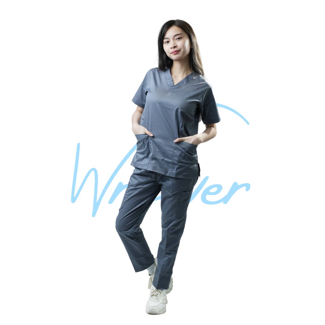 Scrub Suits Uniform Stretch (Dark Grey)
