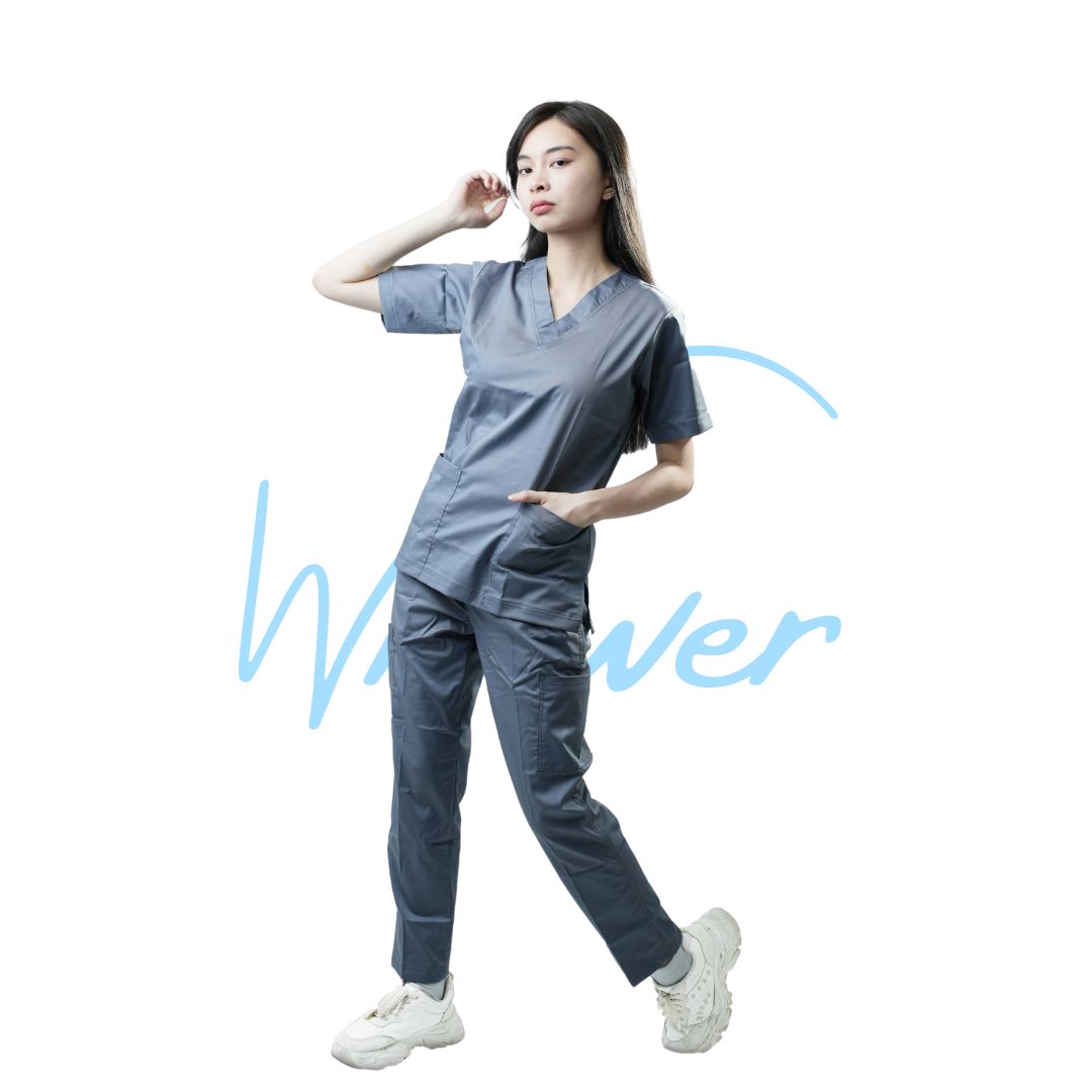 Scrub Suits Uniform Stretch (Dark Grey)