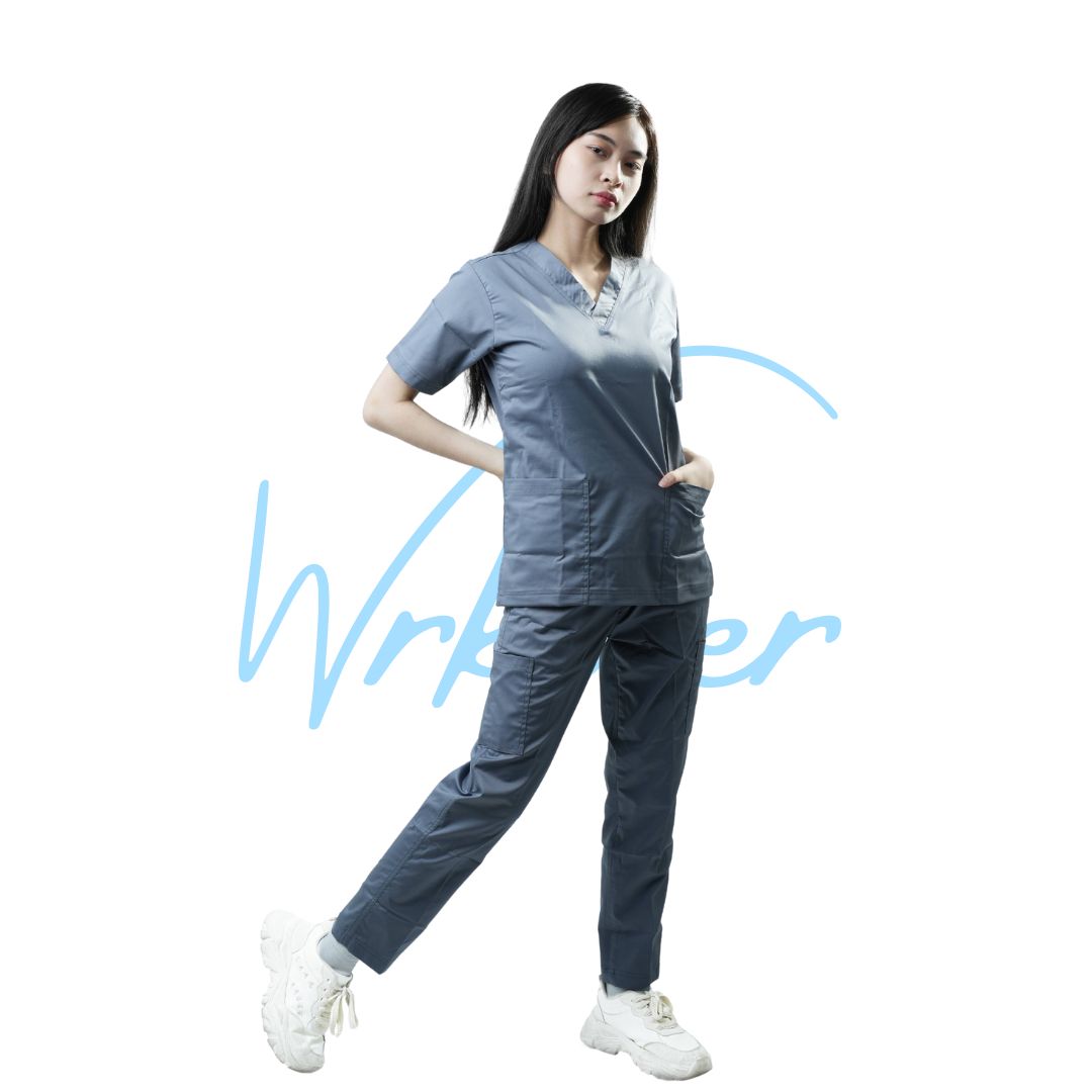 Scrub Suits Uniform Stretch (Dark Grey)