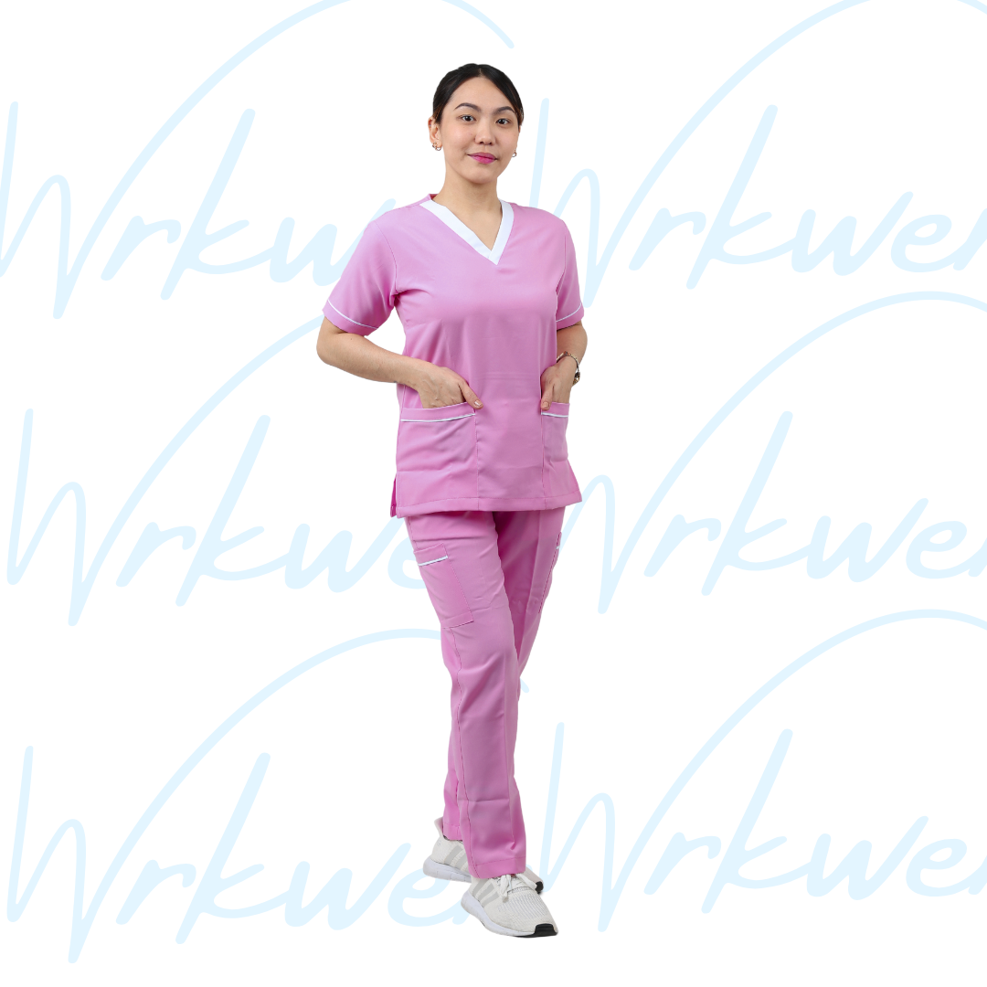 Scrub suits uniform DESIGN V (Dark Pink)