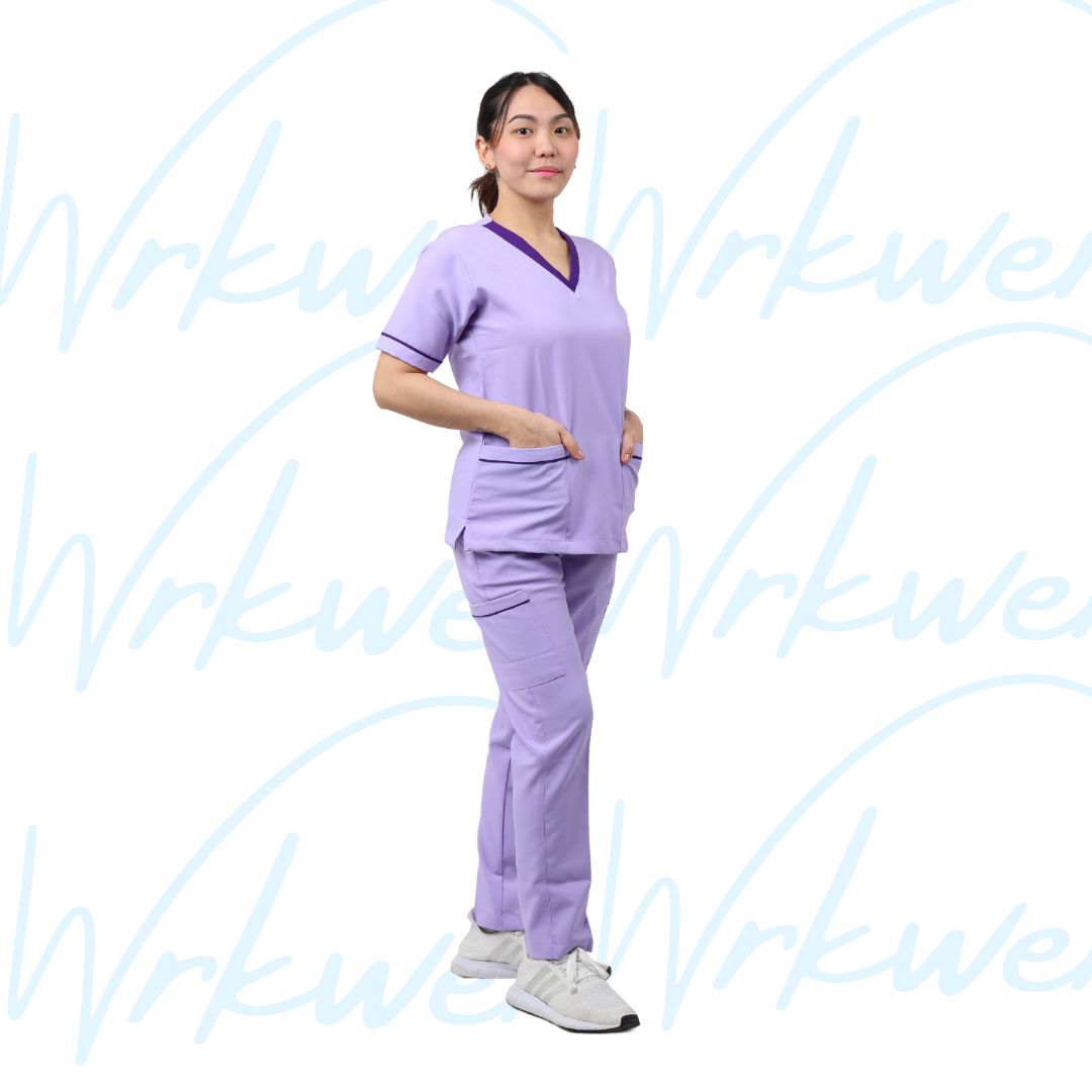 Scrub suits uniform DESIGN V (Lavender)
