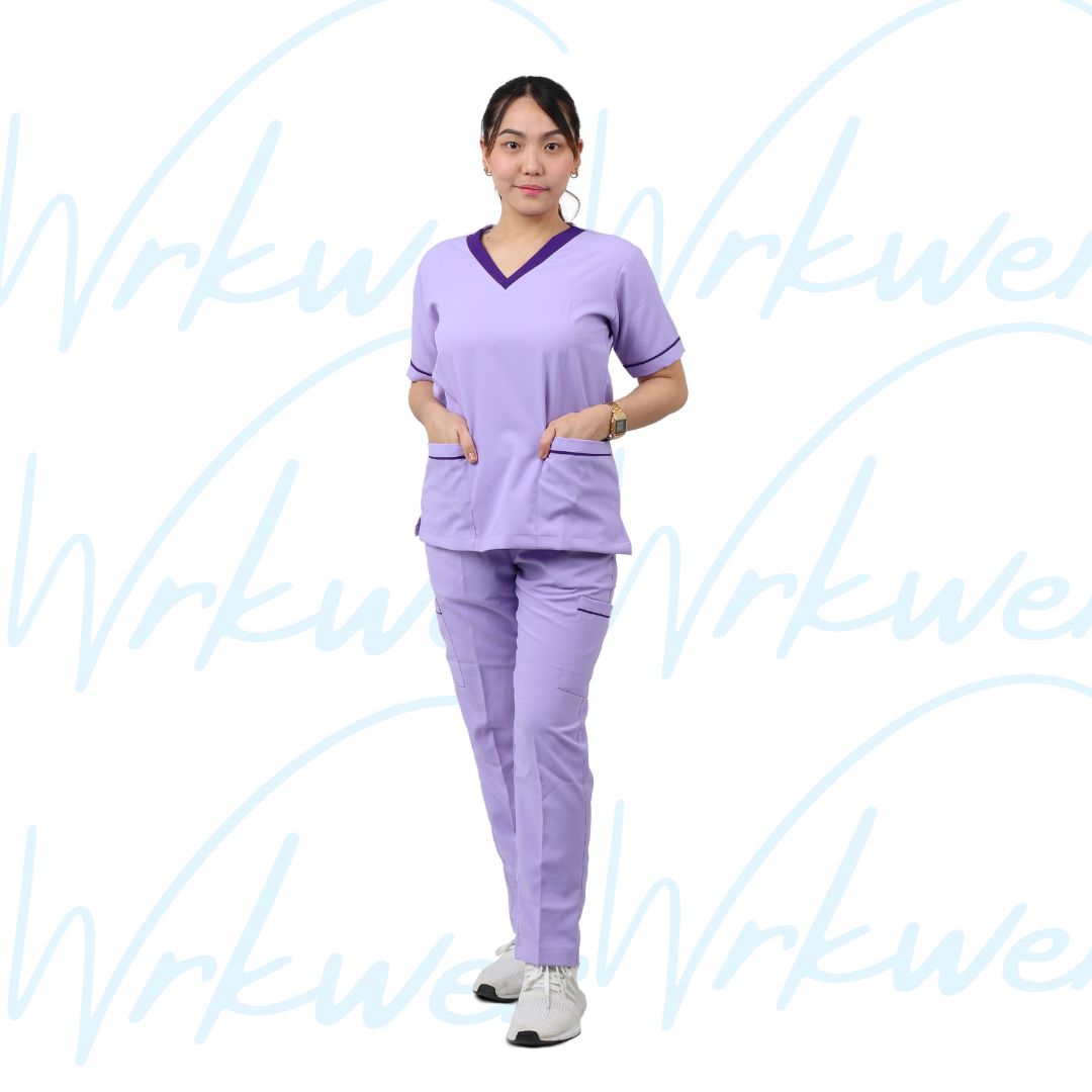 Scrub suits uniform DESIGN V (Lavender)
