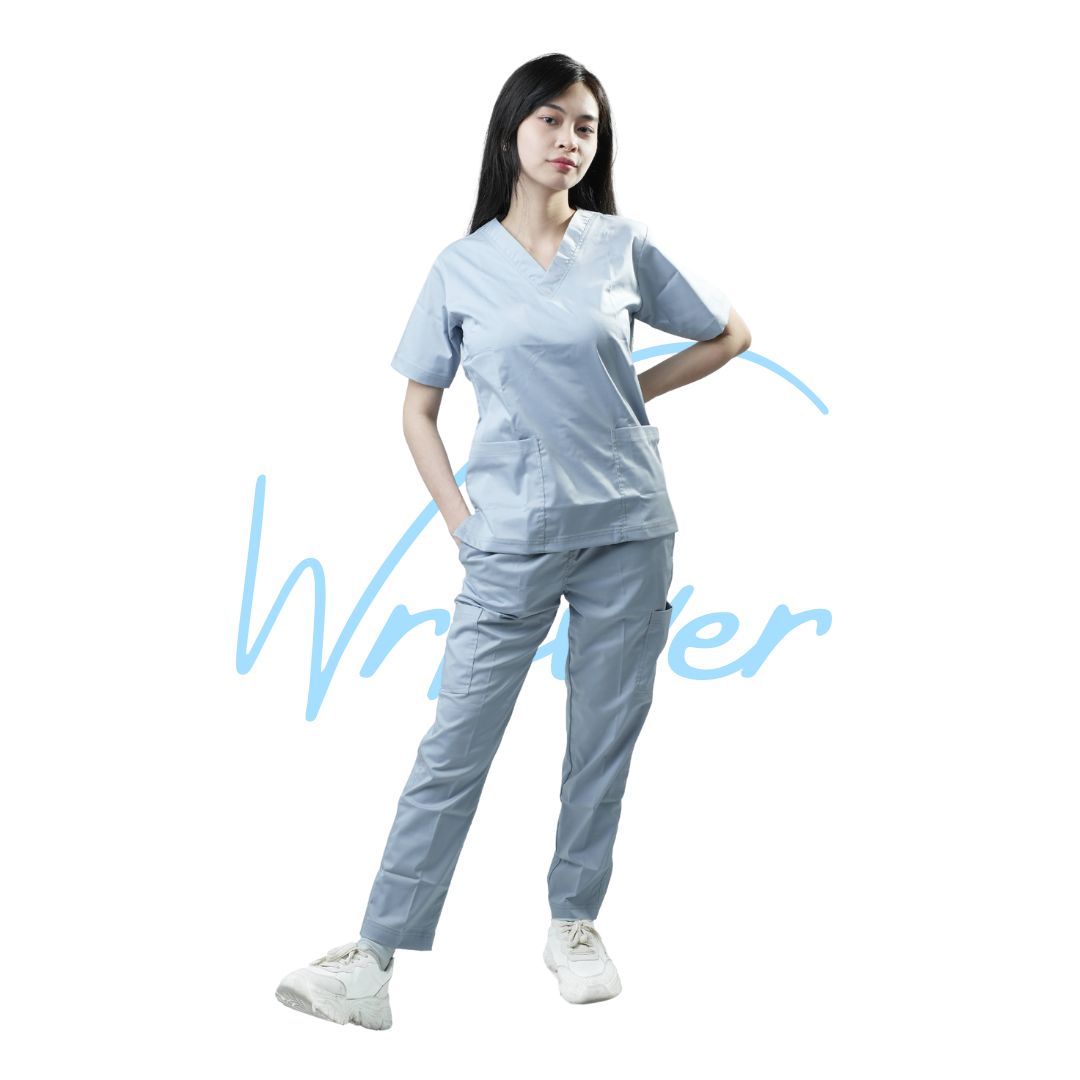 Scrub Suits Uniform Stretch (Light Grey)