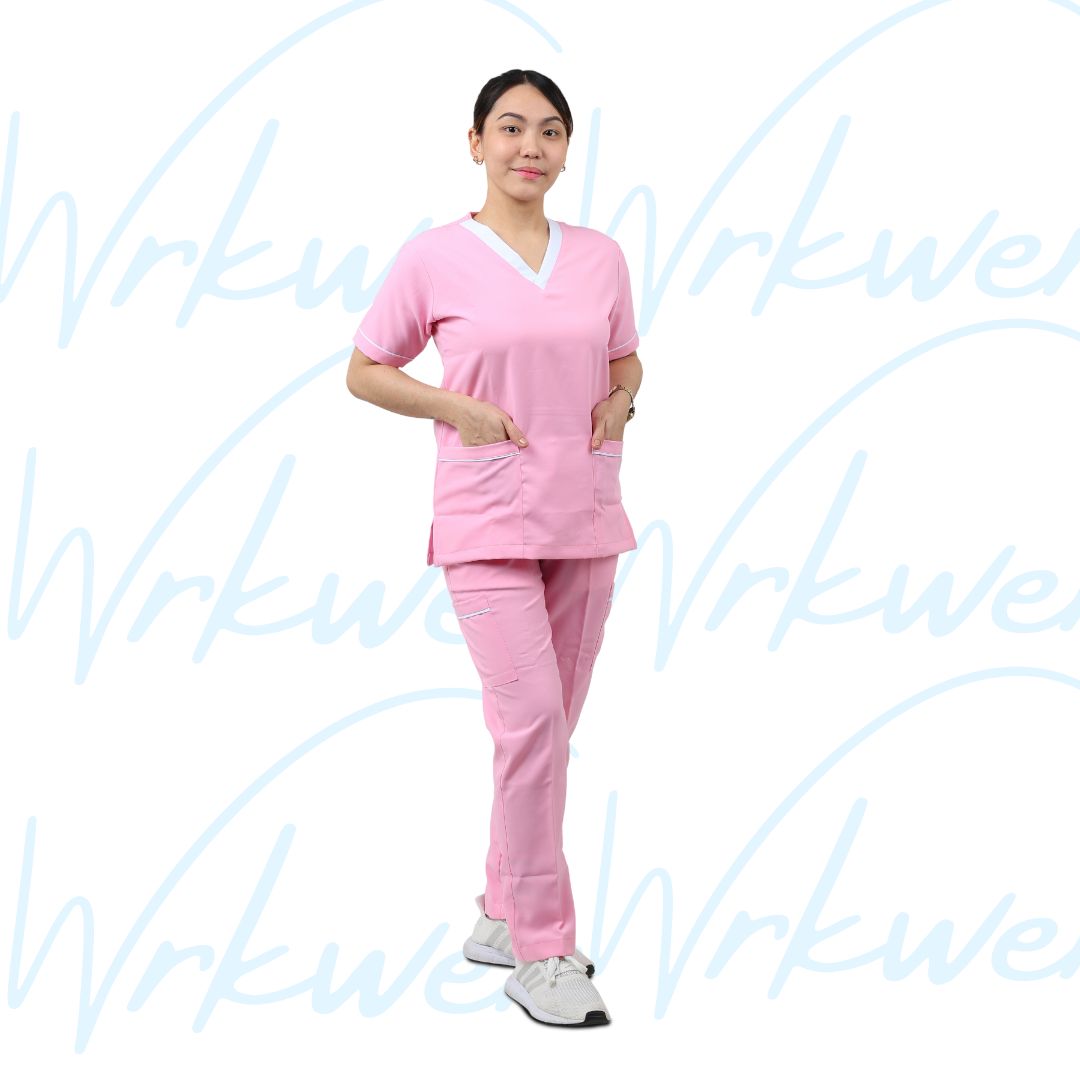 Scrub suits uniform DESIGN V (Light Pink)