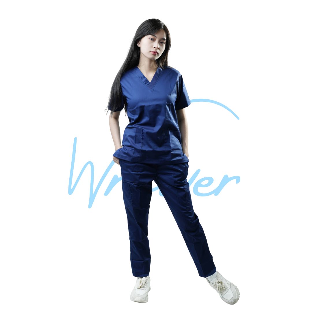 Scrub Suits Uniform Stretch (Navy Blue)