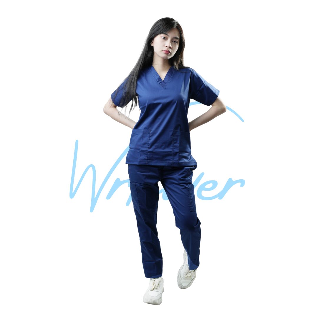 Scrub Suits Uniform Stretch (Navy Blue)