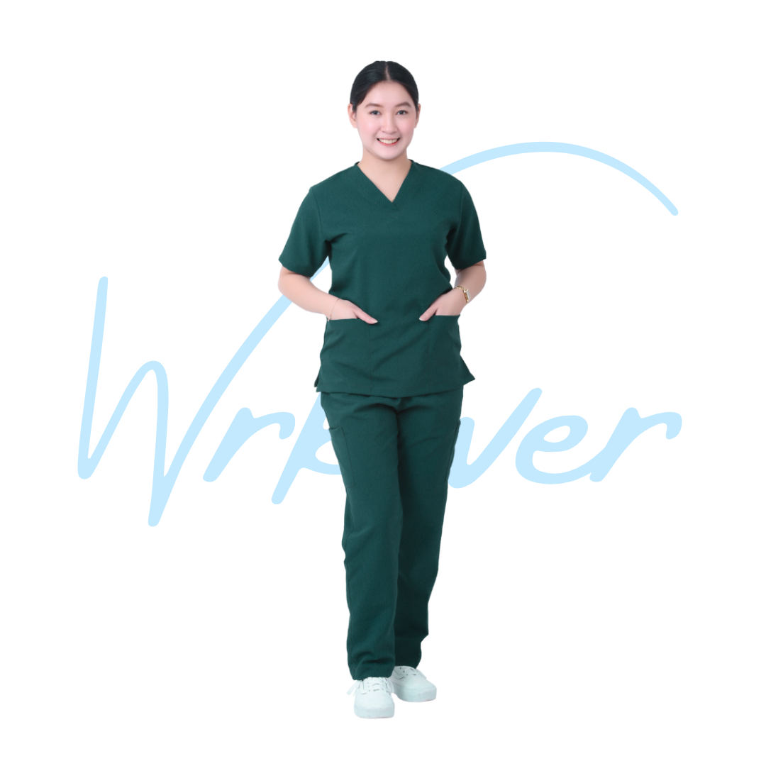 Medical Uniform Scrub Suits for Women NO PIPING (Peacock Green)