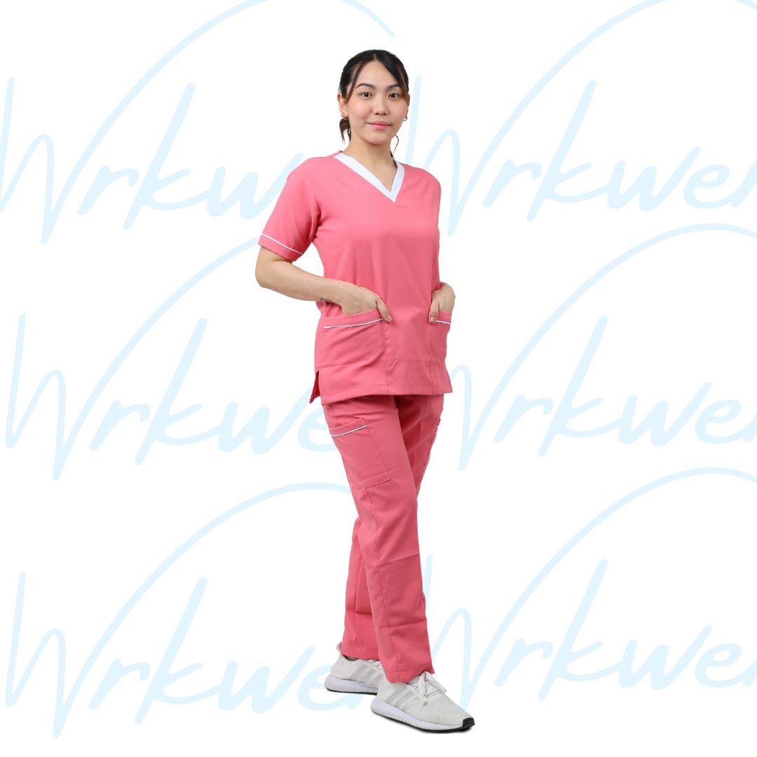 Scrub suits uniform DESIGN V (Pomelo Pink)