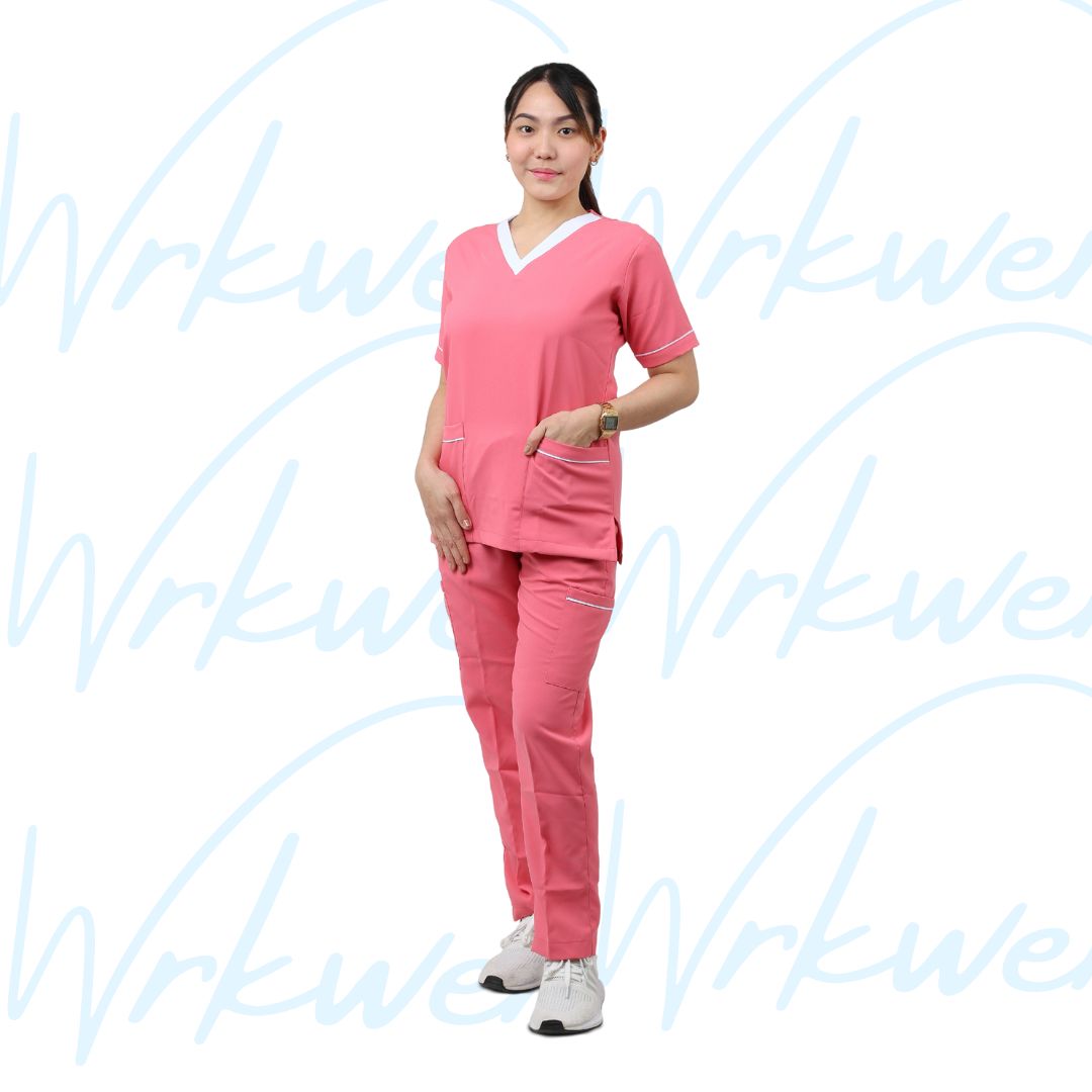 Scrub suits uniform DESIGN V (Pomelo Pink)