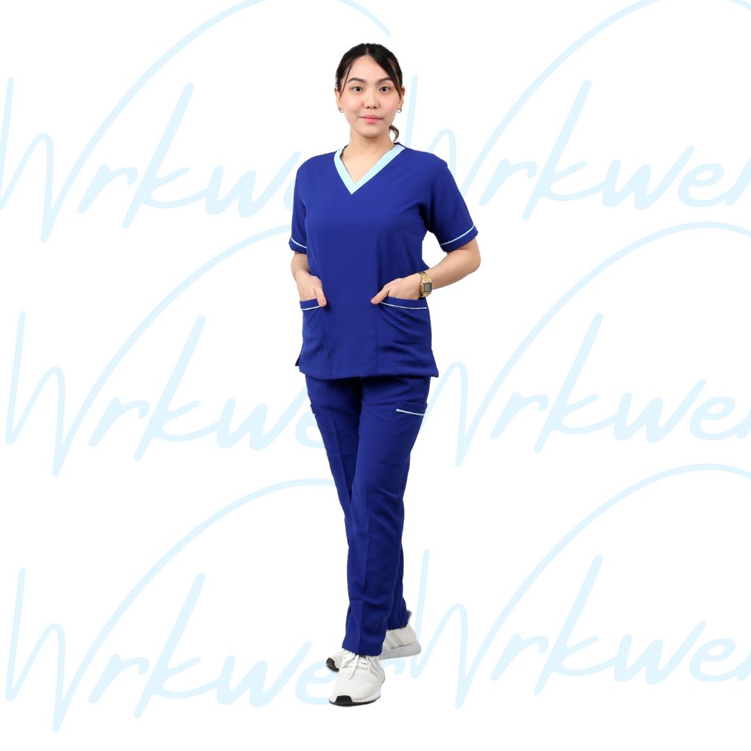 Scrub suits uniform DESIGN V (Royal Blue)
