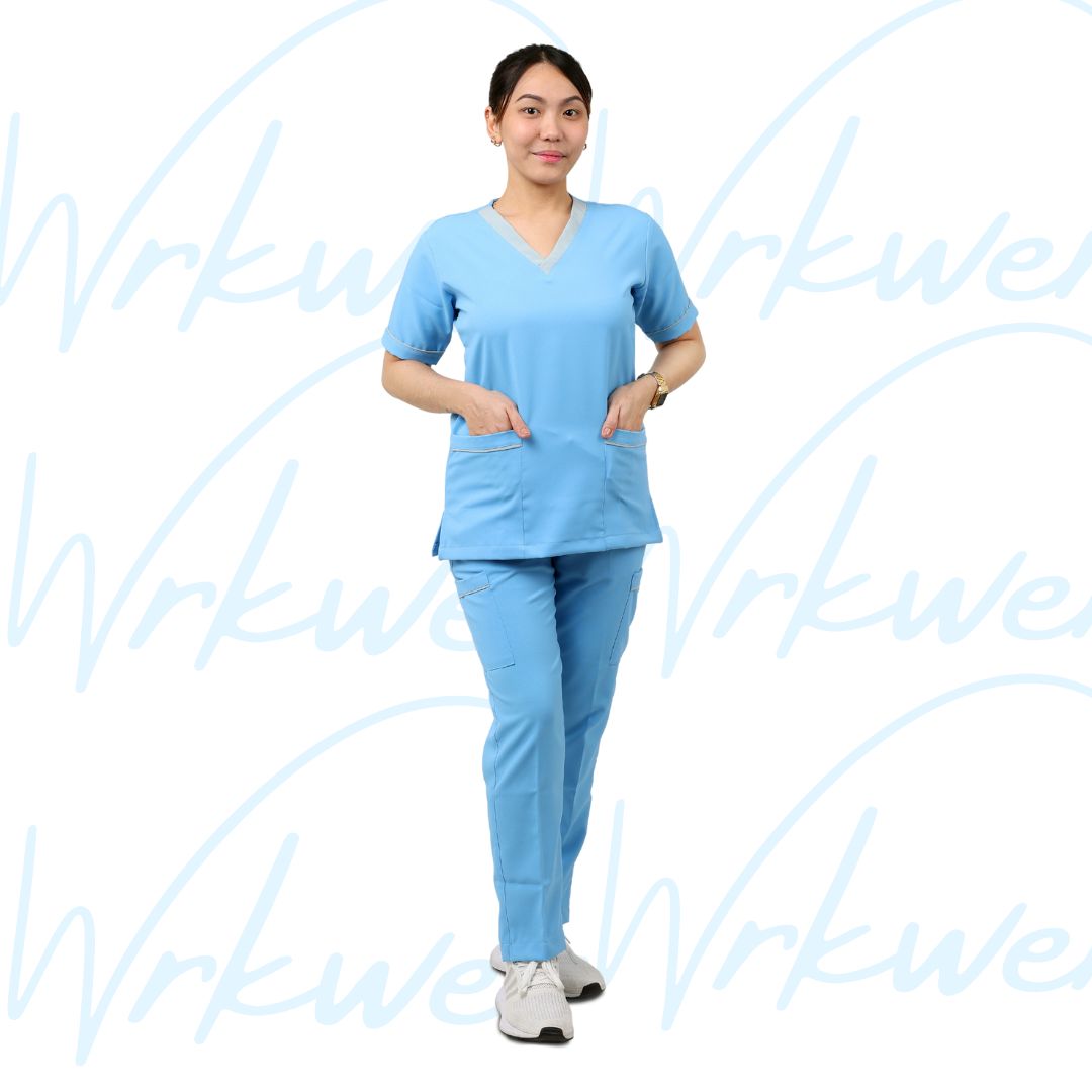 Scrub suits uniform DESIGN V (Sky Blue)