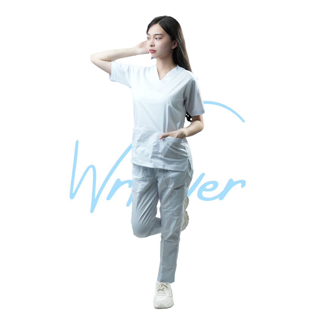 Scrub Suits Uniform Stretch (White)