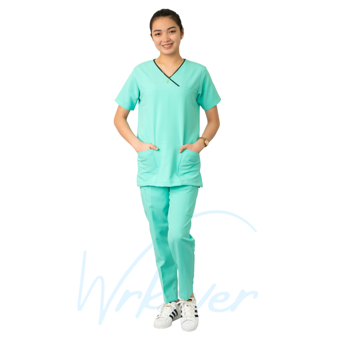 Medical Uniform Scrub Suits for Women NO PIPING (Sky Blue) – wrkwer