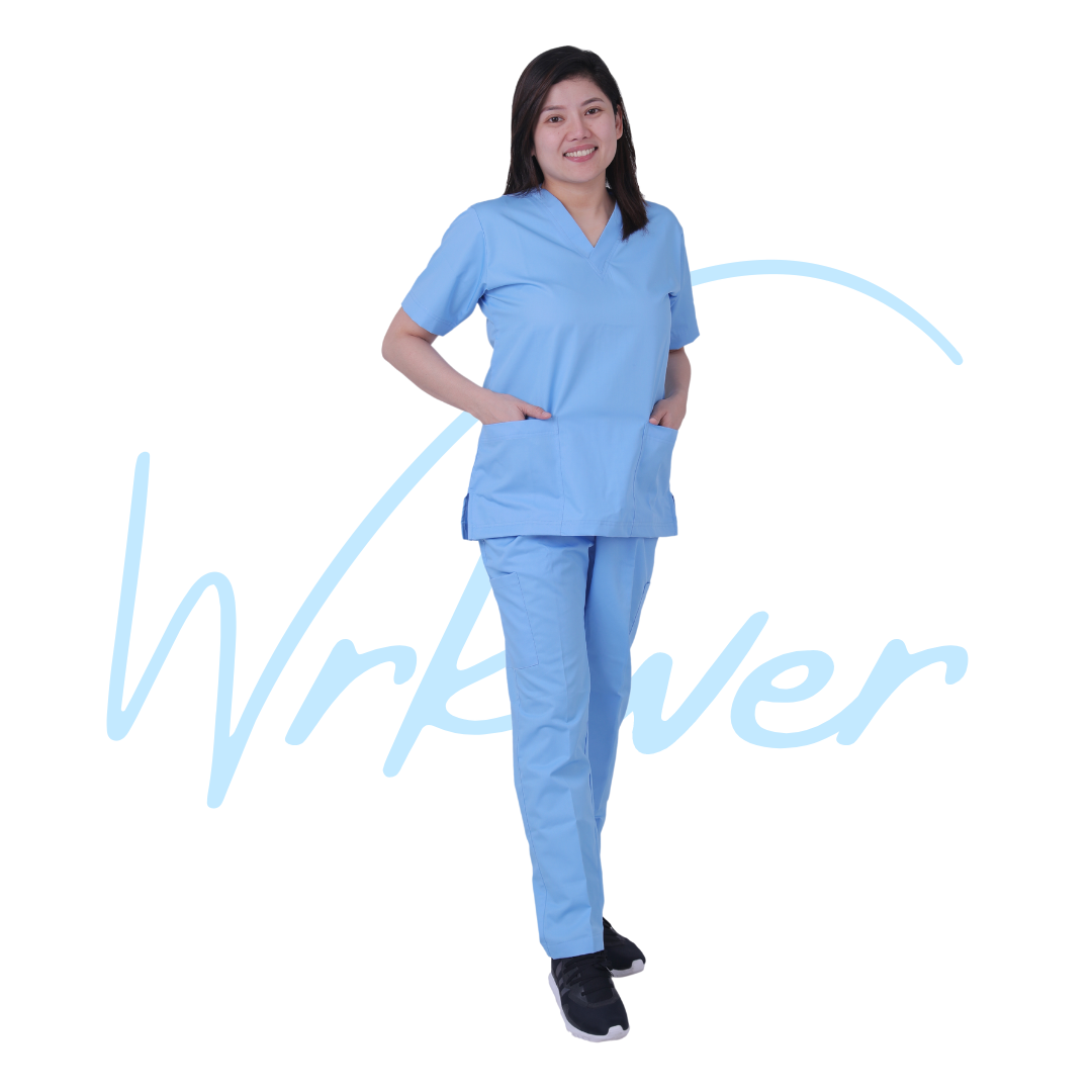Scrub Suits for Women Poly Cotton (Sky Blue)