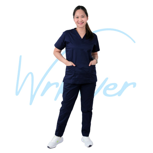 Scrub Suits Uniform Stretch (Dark Navy)