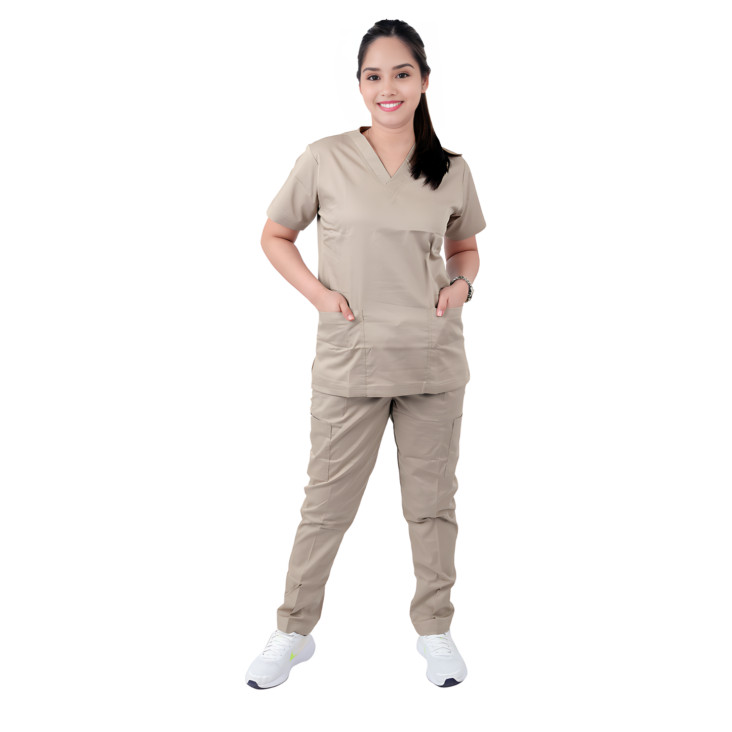 Scrub Suits Uniform Stretch (Beige)