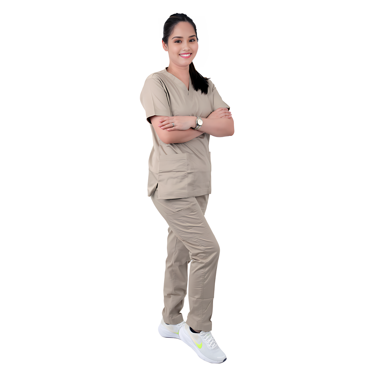 Scrub Suits Uniform Stretch (Beige)