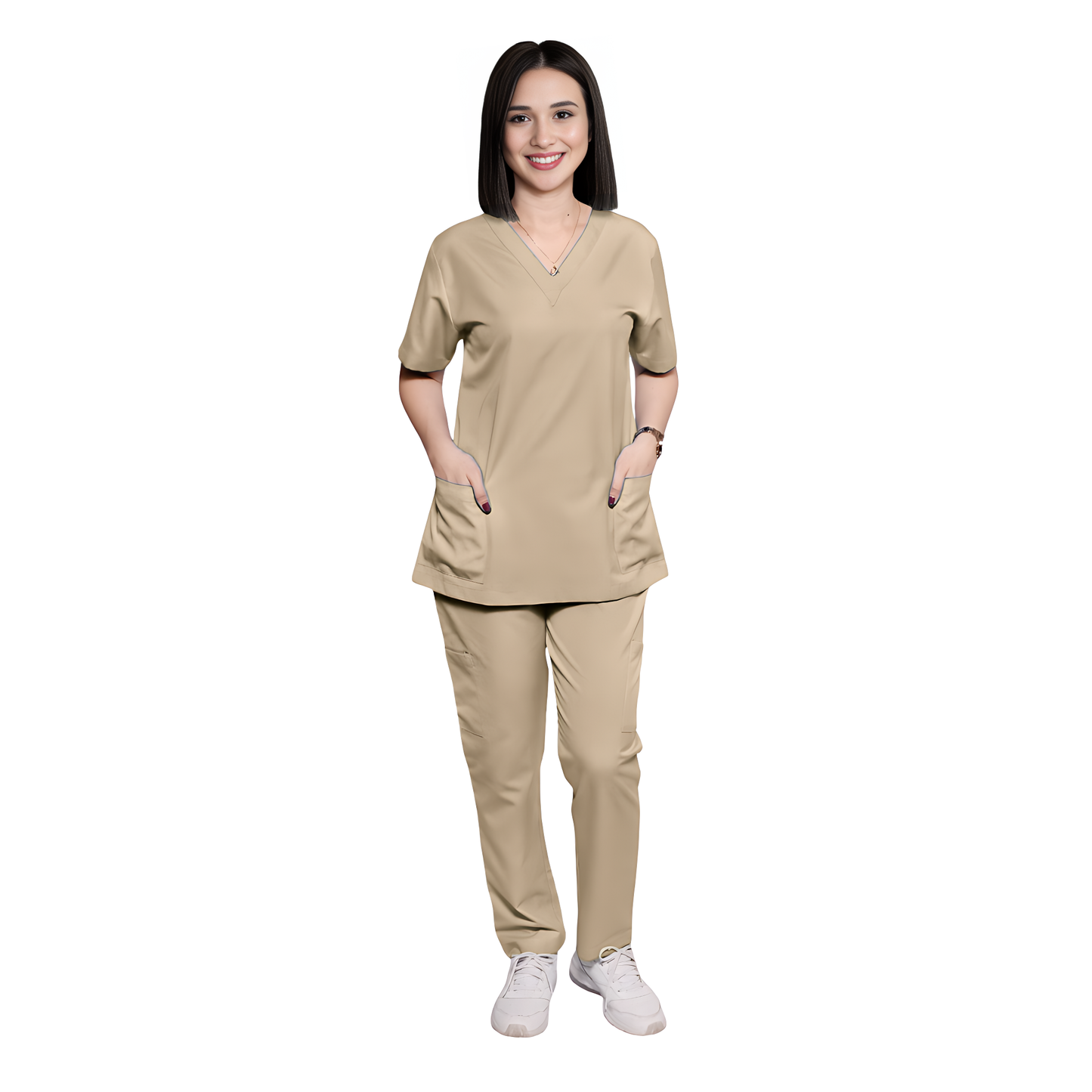 Scrub Suits Uniform Poly Viscose - Beige