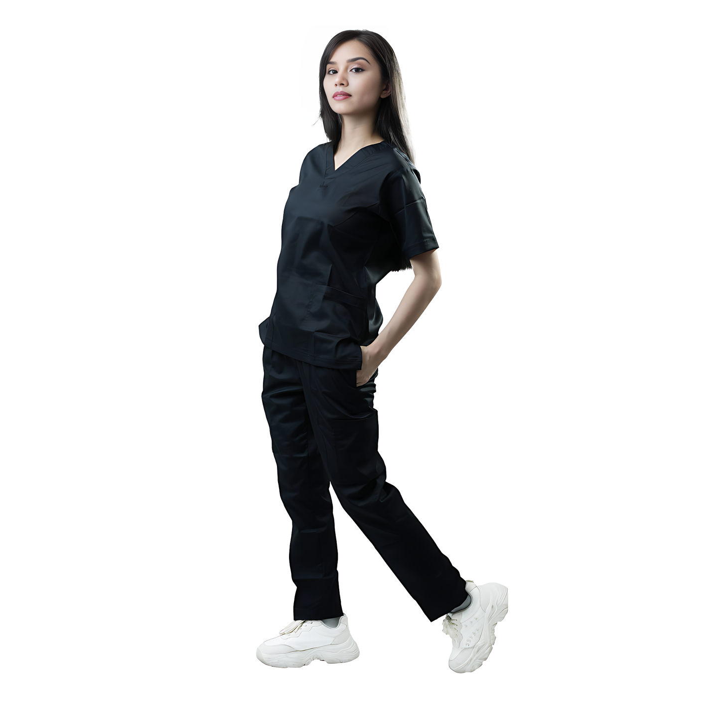 Scrub Suits Uniform Stretch (Black)