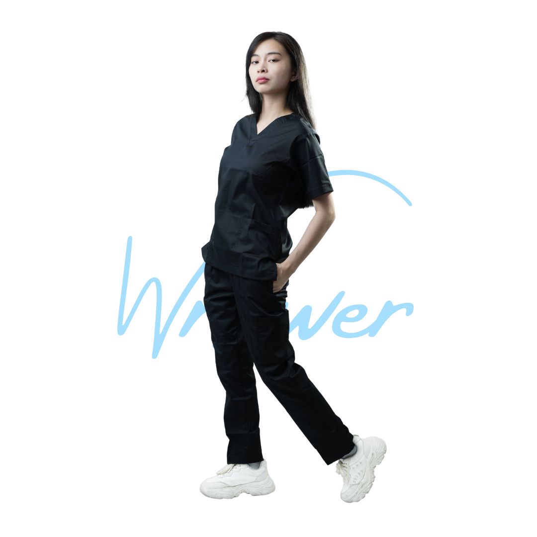 Scrub Suits Uniform Stretch (Black)