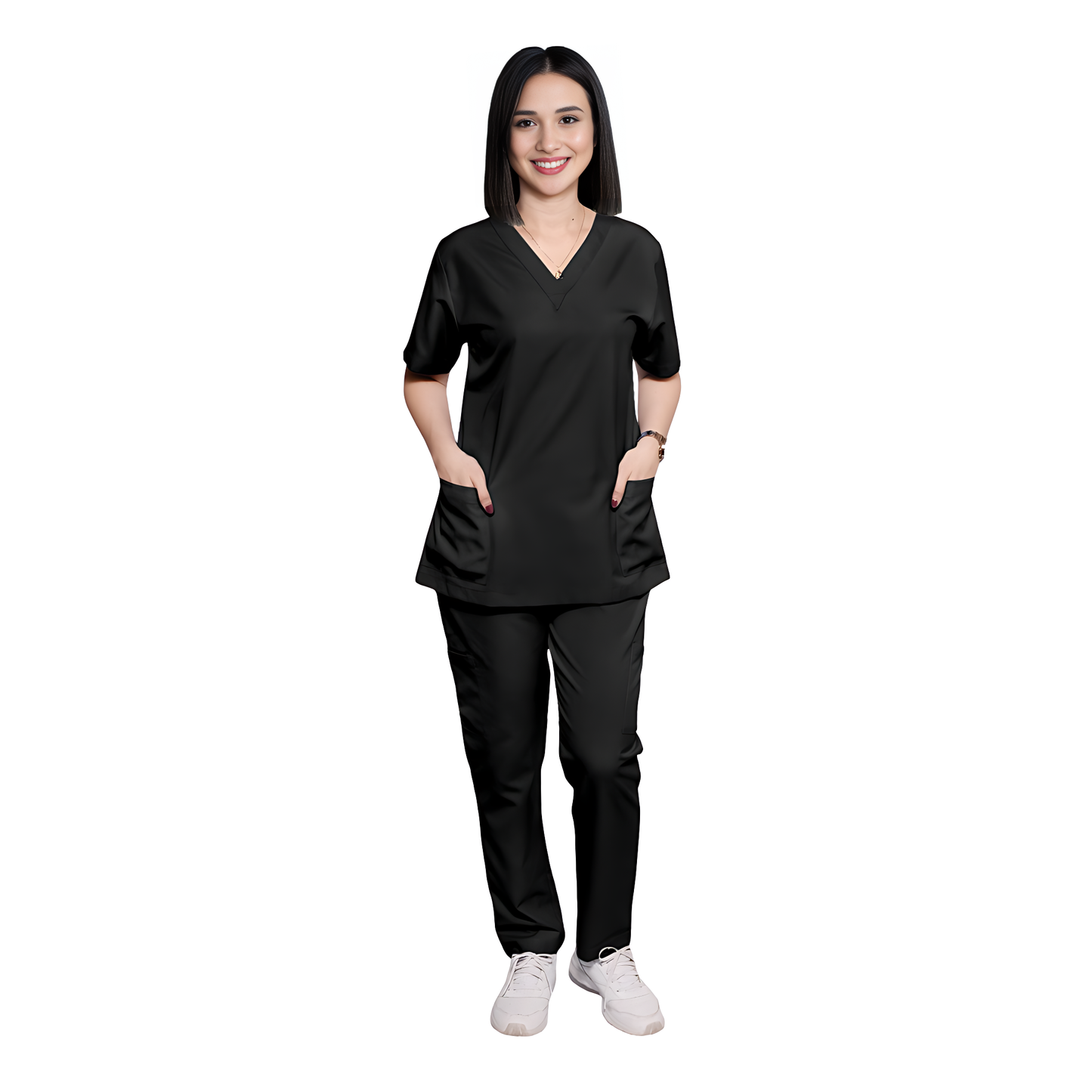 Scrub Suits Uniform Poly Viscose - Black