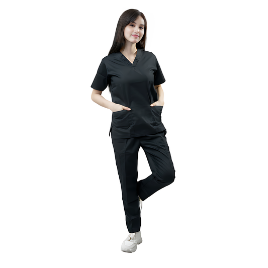 Scrub Suits Uniform Stretch (Black)