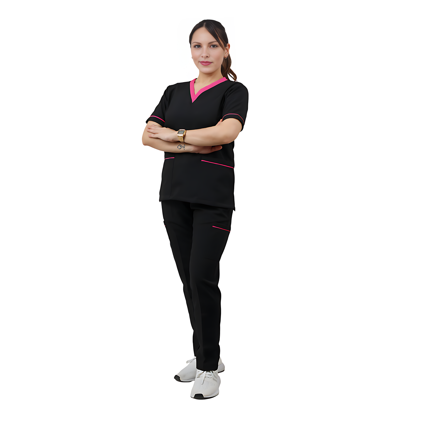 Scrub suits uniform DESIGN V (Black)