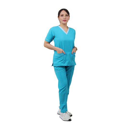 Scrub suits uniform DESIGN V (Blue Green)