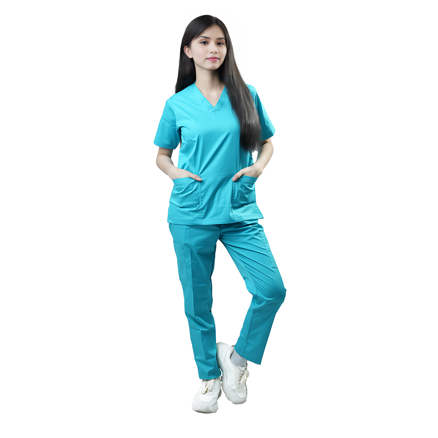 Scrub Suits Uniform Stretch (Blue Green)