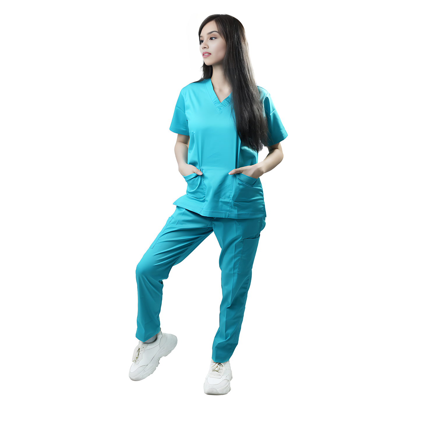 Scrub Suits Uniform Stretch (Blue Green)