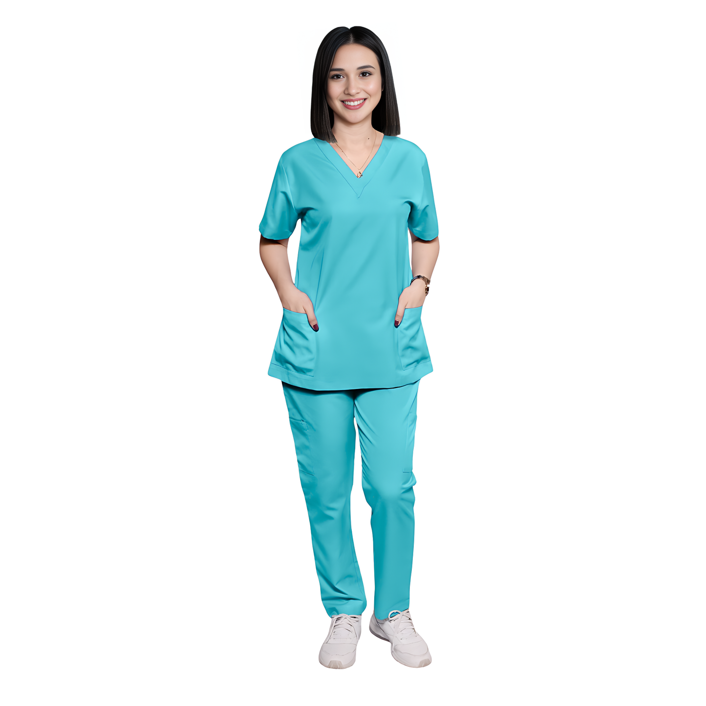 Scrub Suits Uniform Poly Viscose - Blue Green