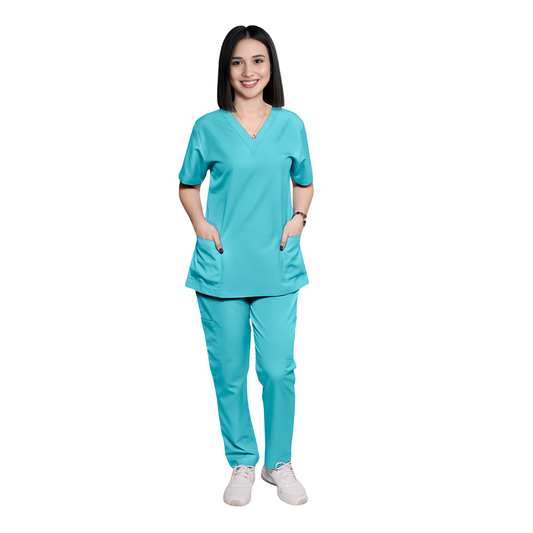 Scrub Suits Uniform for Women NO PIPING (Blue Green)