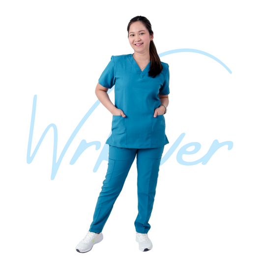 Scrub Suits for Women NO PIPING (Cerulean Blue)