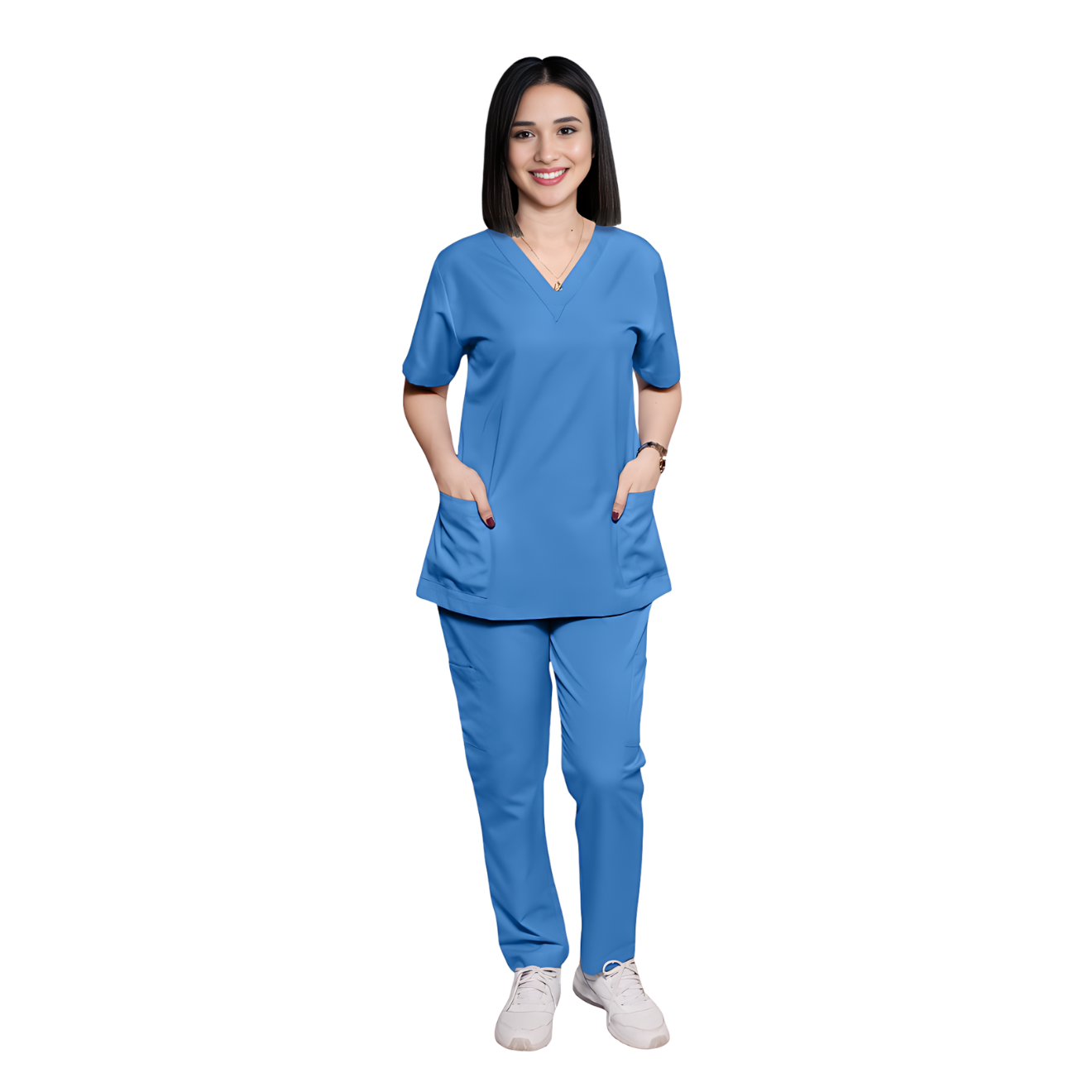 Scrub Suits Uniform Poly Viscose - Sky Blue