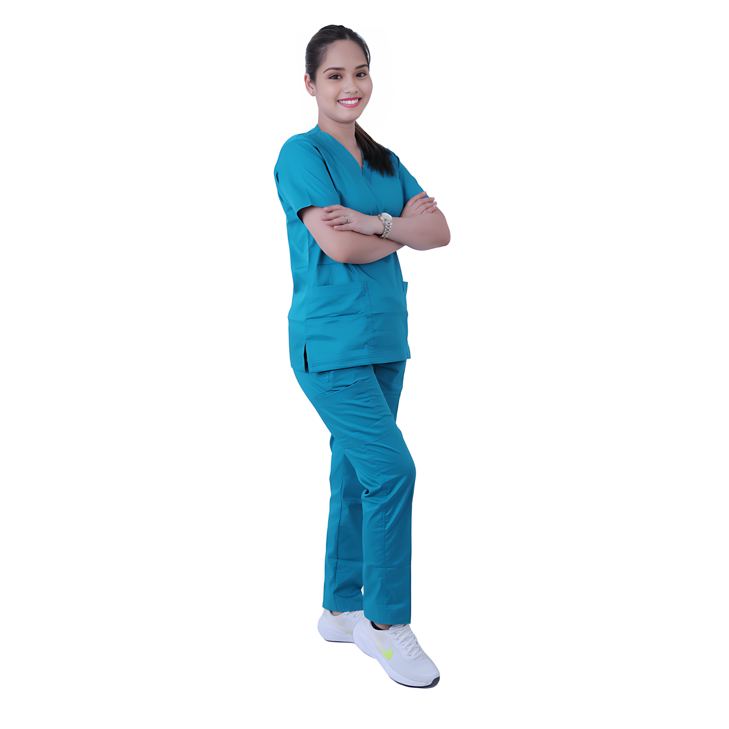 Scrub Suits Uniform Stretch (Dark Cyan)
