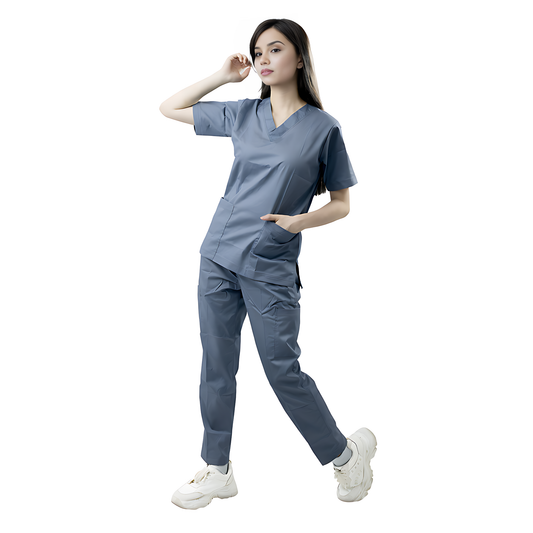 Scrub Suits Uniform Stretch (Dark Grey)
