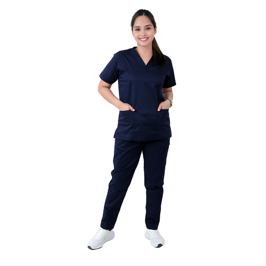 Scrub Suits Uniform Stretch (Dark Navy)