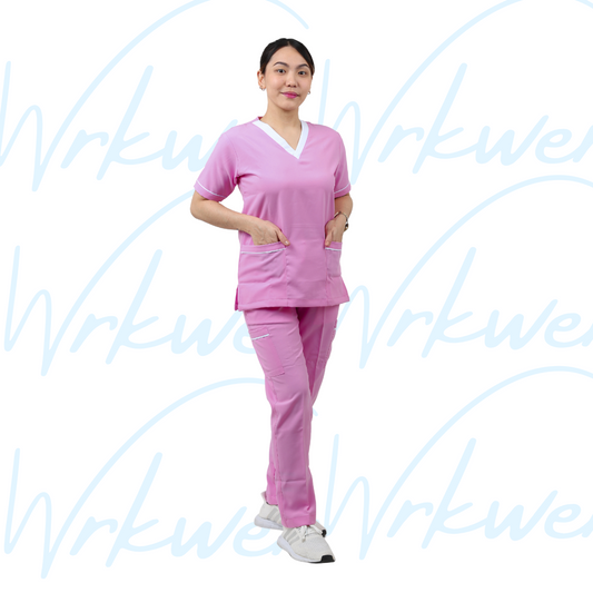 Scrub suits uniform DESIGN V (Dark Pink)