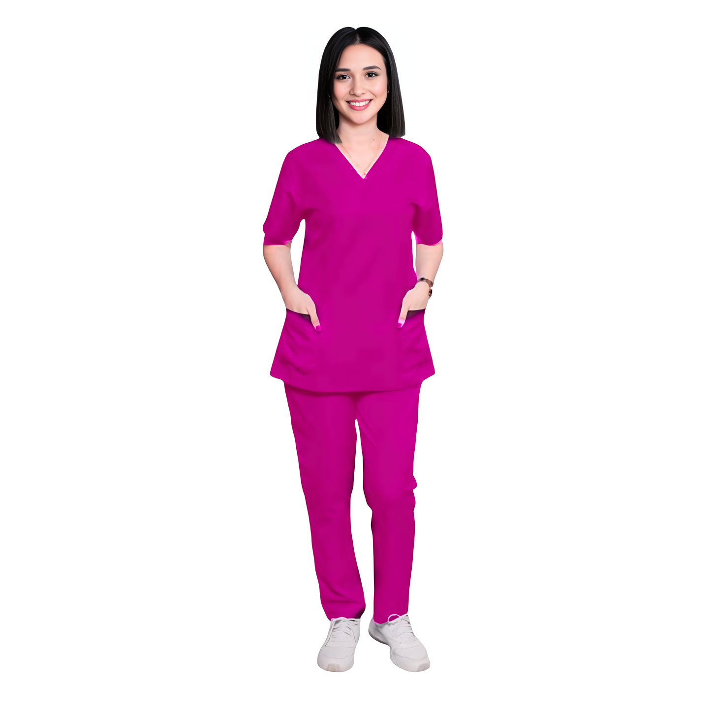 Scrub Suits Uniform Poly Viscose - Fuchsia