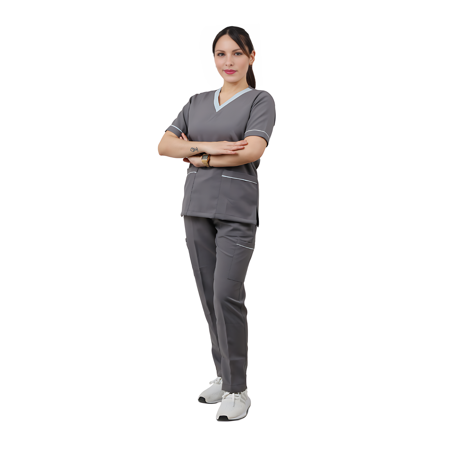 Scrub suits uniform DESIGN V (Grey)