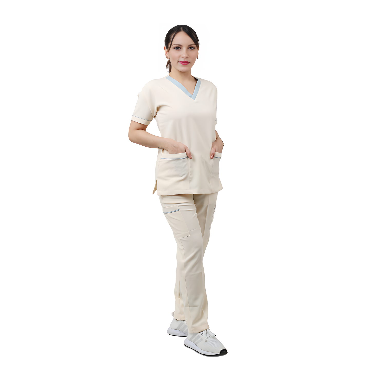 Scrub suits uniform DESIGN V (Ivory White)