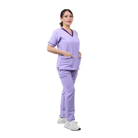 Scrub suits uniform DESIGN V (Lavender)